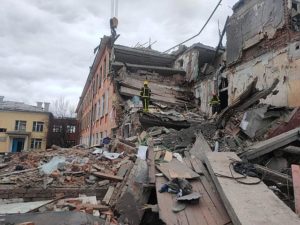 Destructions à Chernigiv. Wikimedia commons