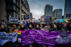 marche, march, Iran, manifestation, manif, demonstration, Bruxelles, Brussels, Femme, Femmes, Vie, Liberté, Woman, Women, Novembre, November, solidarité, solidarity