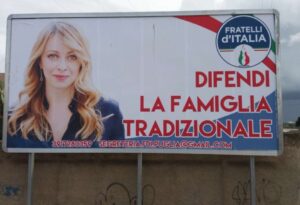 Giorgia Meloni défendant la "famille traditionnelle"