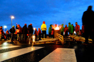Piquet de grève le 24 novembre 2014 à Charleroi. (Gauche anticapitaliste / CC BY-NC-SA 4.0)