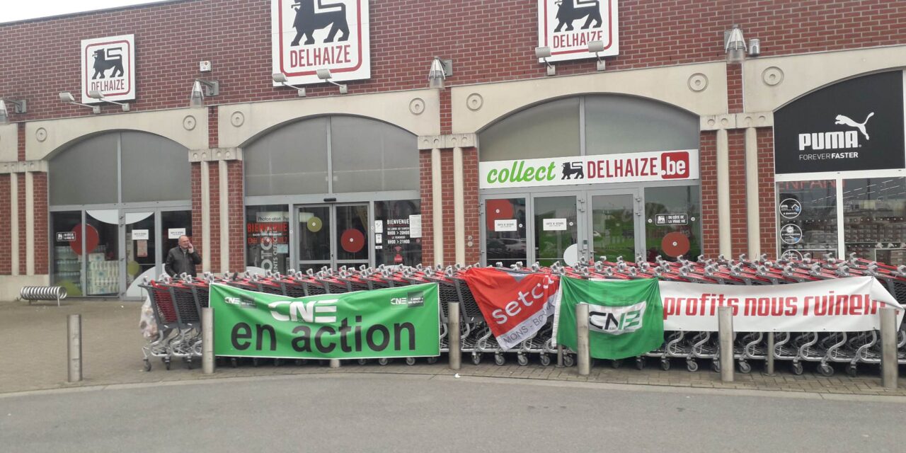 Combat Delhaize: À Hornu, un huissier se prend le piquet!