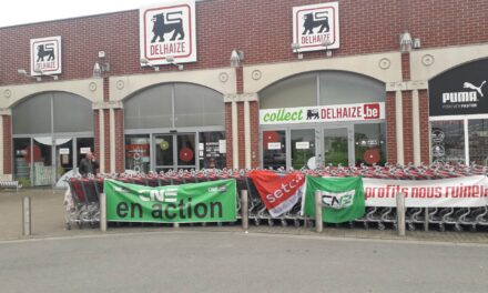 Combat Delhaize: À Hornu, un huissier se prend le piquet!