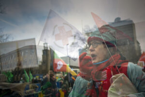 Photo : Manifestation pour le refinancement du secteur non-marchand, le 31 janvier 2023 à Bruxelles. (Dominique Botte, Gauche anticapitaliste, CC BY-NC-SA 4.0)