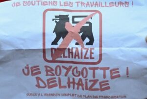soutien lutte Delhaize
