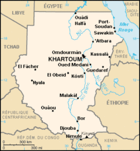 carte Soudan map Sudan