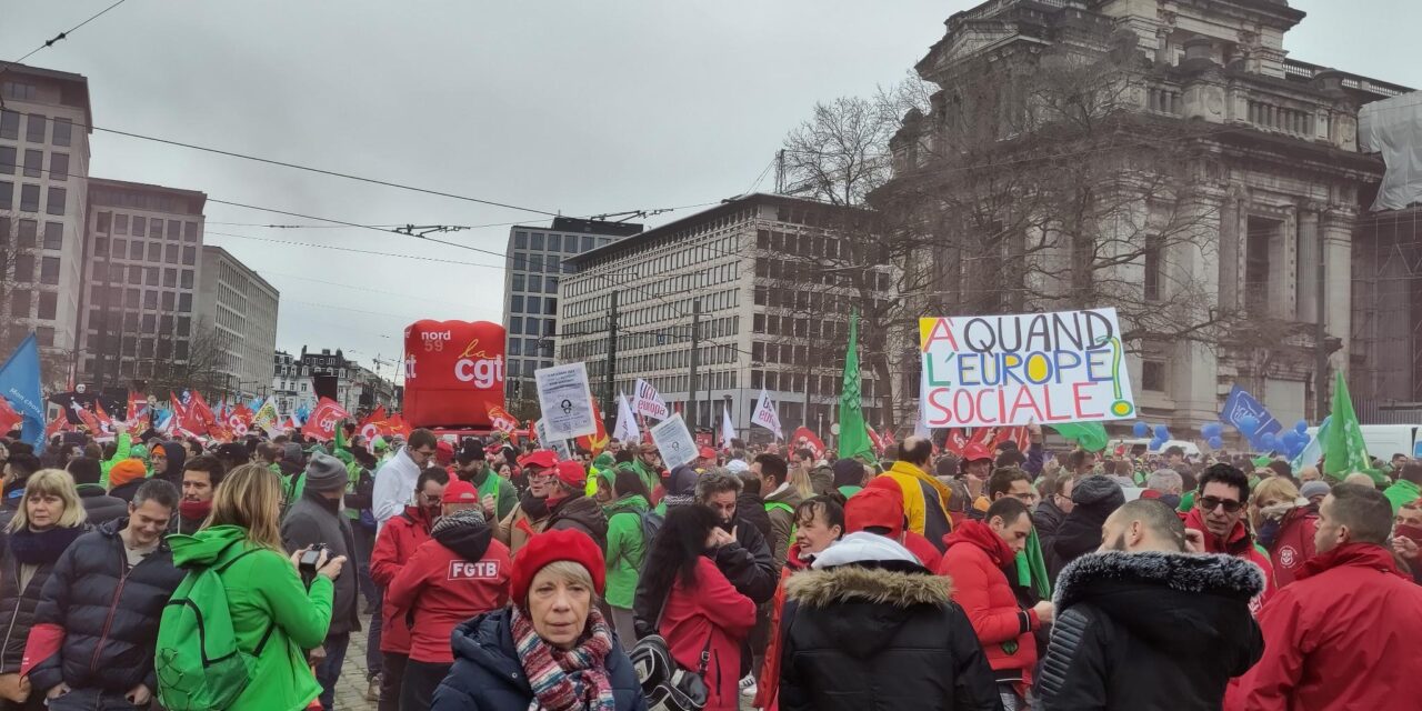 Manifestation européenne des syndicats: La solidarité internationale de classe est la seule réponse!