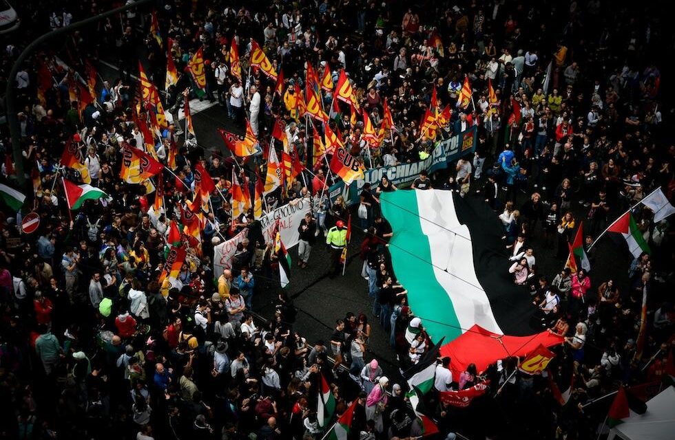 Italie : Contre le génocide à Gaza, des millions de travailleur·ses et d’étudiant·es en grève